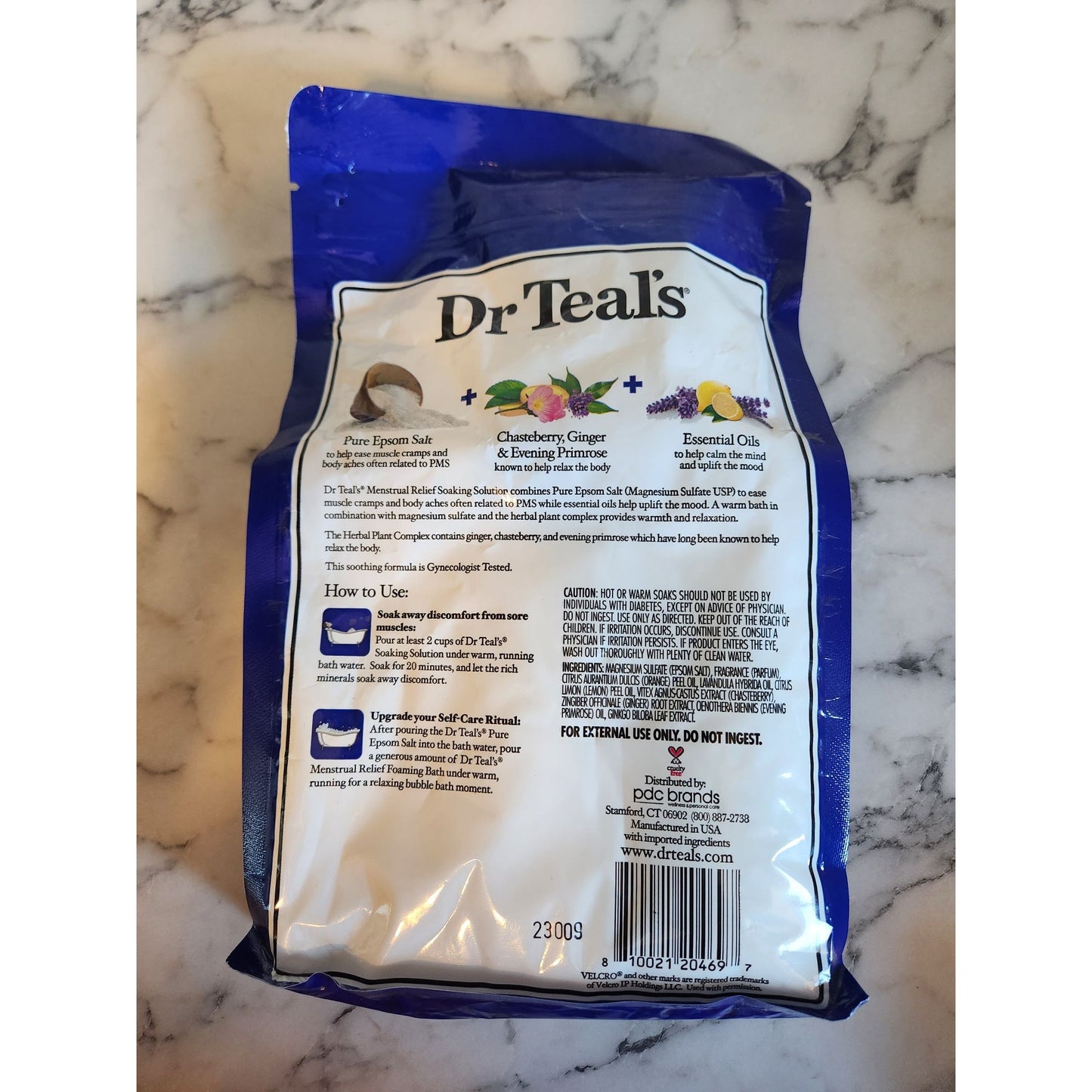 Dr Teals Pure Epsom Salt Soaking Solution Menstrual Relief Herbal Complex 3 lbs
