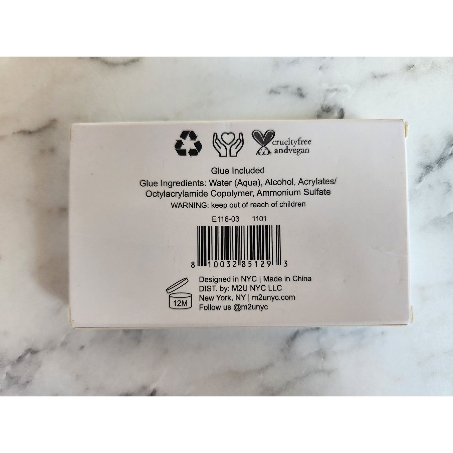 M2Ü NYC False Eyelashes With Glue Cruelty-Free Lightweight Natural-Looking Glam