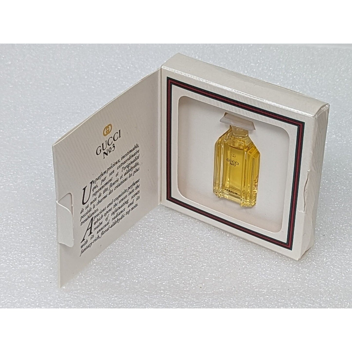 Vintage Gucci No 3 Echantillon Miniature Bottle Parfum Perfume