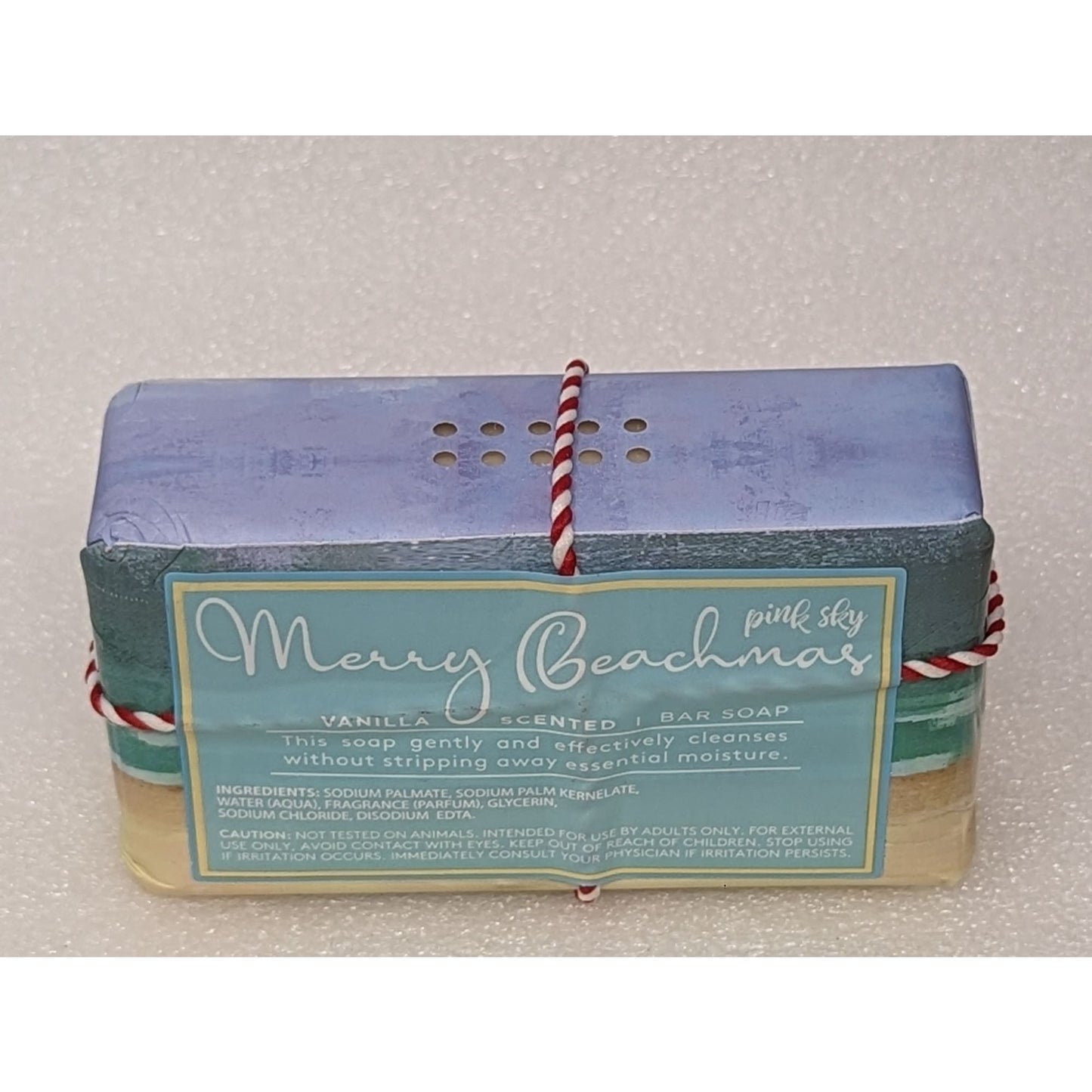 Pink Sky Merry Beachmas Vanilla Mint Scented Bar Soap 10.5 oz