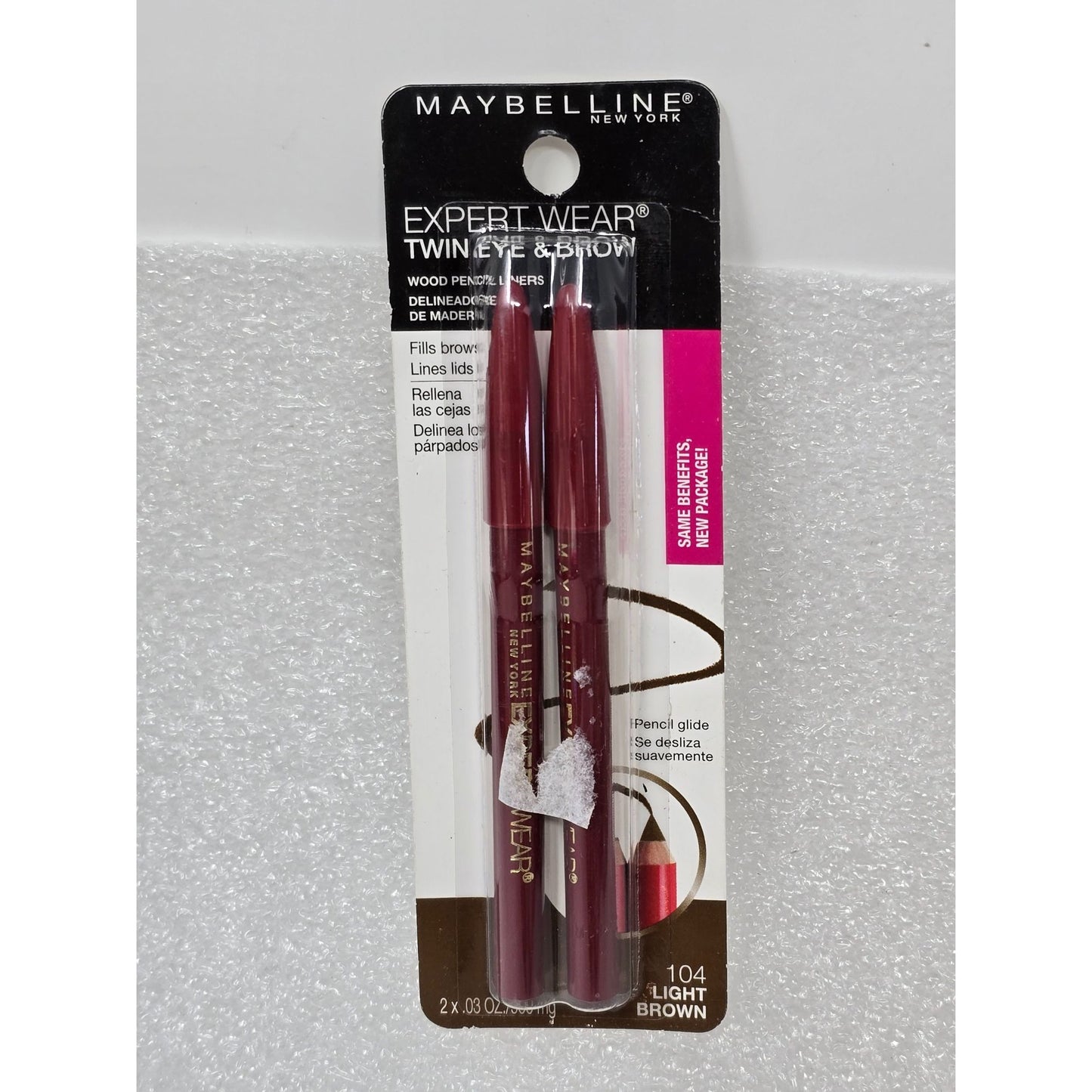 Maybelline Expert Wear Twin Eye & Brow Pencil 104 Light Brown Eyeliner & Eyebrow