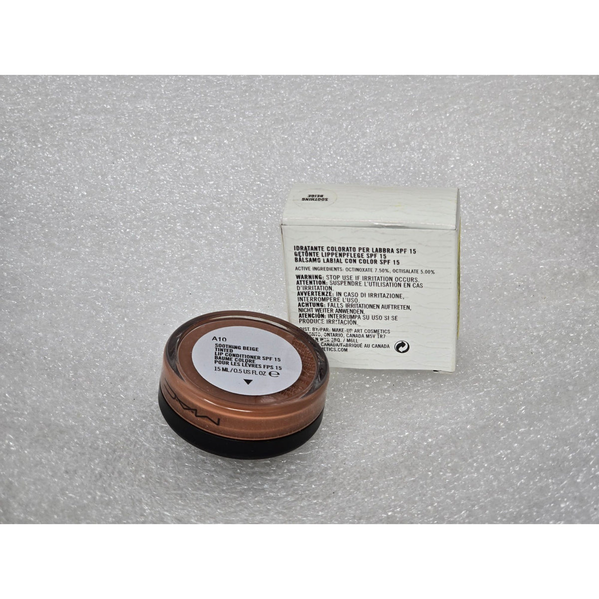 MAC Tinted Lip Conditioner SPF 15 Soothing Beige 15ml Hydrating Balm For Soft Lips