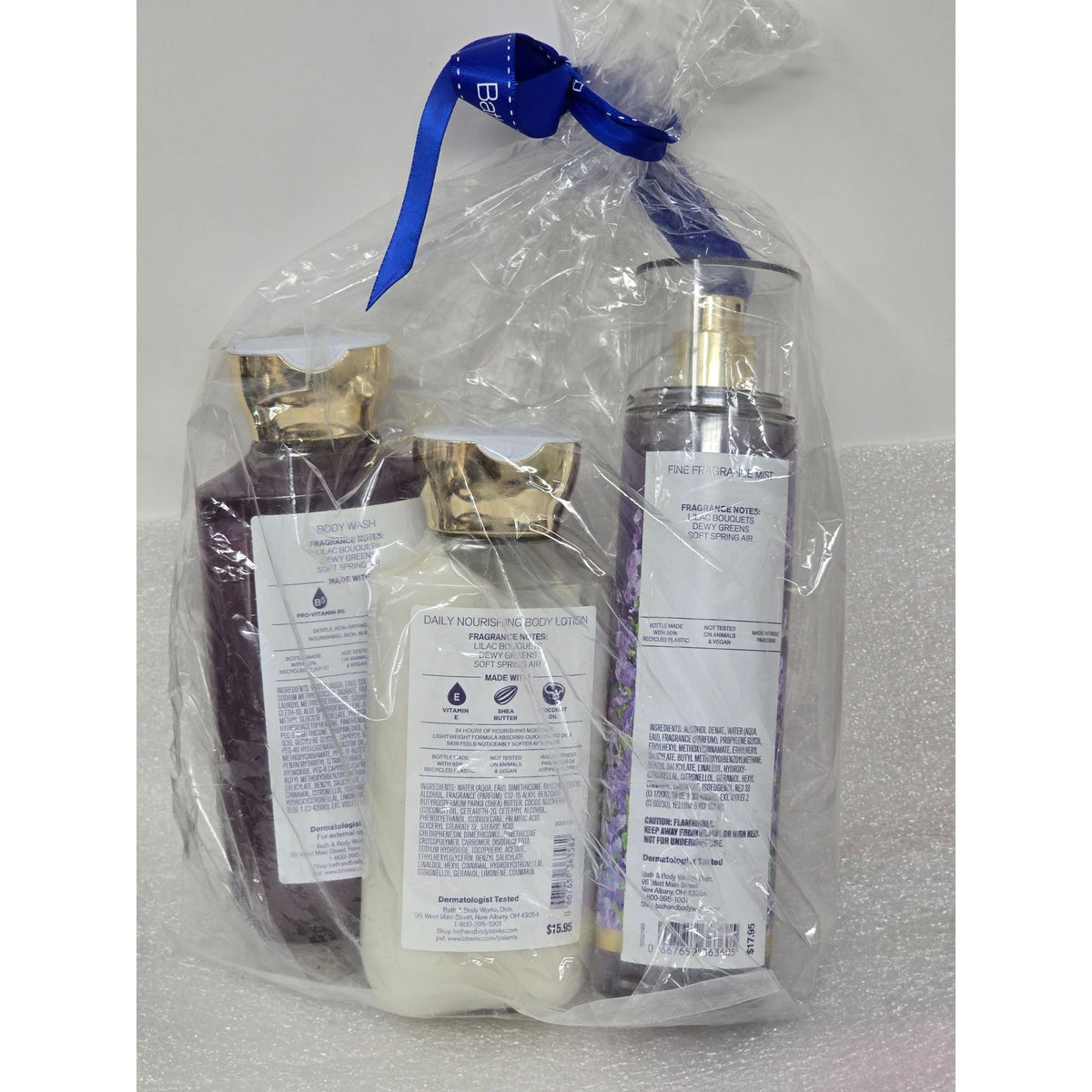 Bath & Body Works Fresh Cut Lilacs Gift Set Mist Lotion Body Wash Shower Gel