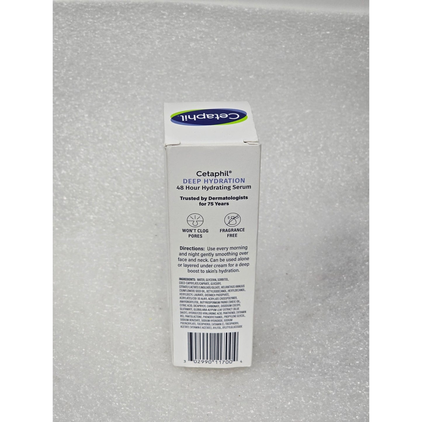 Cetaphil 48 Hour Hydrating Serum Hyaluronic Acid & Vitamin E 1 Oz Sensitive Skin
