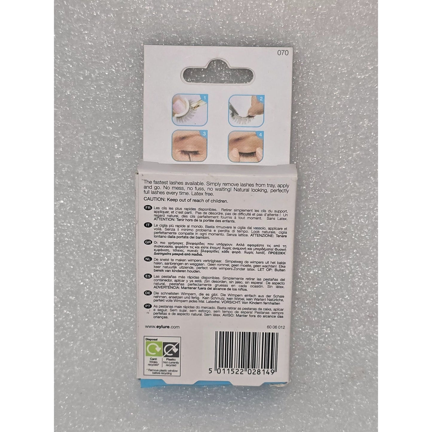 Eylure Ready To Wear Pre-Glued Lashes 070 Reusable Lightweight