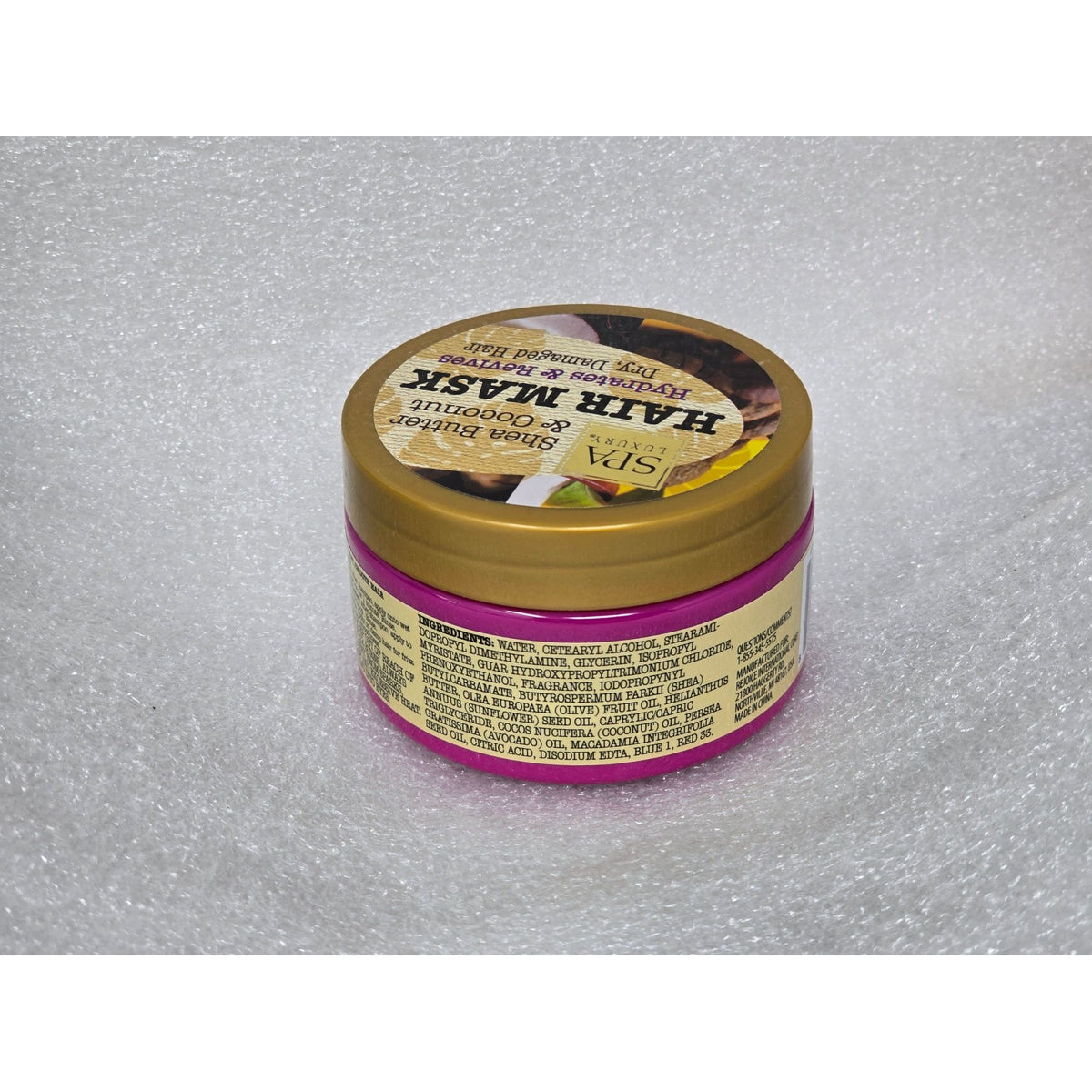 Spa Luxury Shea Butter & Coconut Hair Mask Hydrates & Revives Dry Damaged Hair