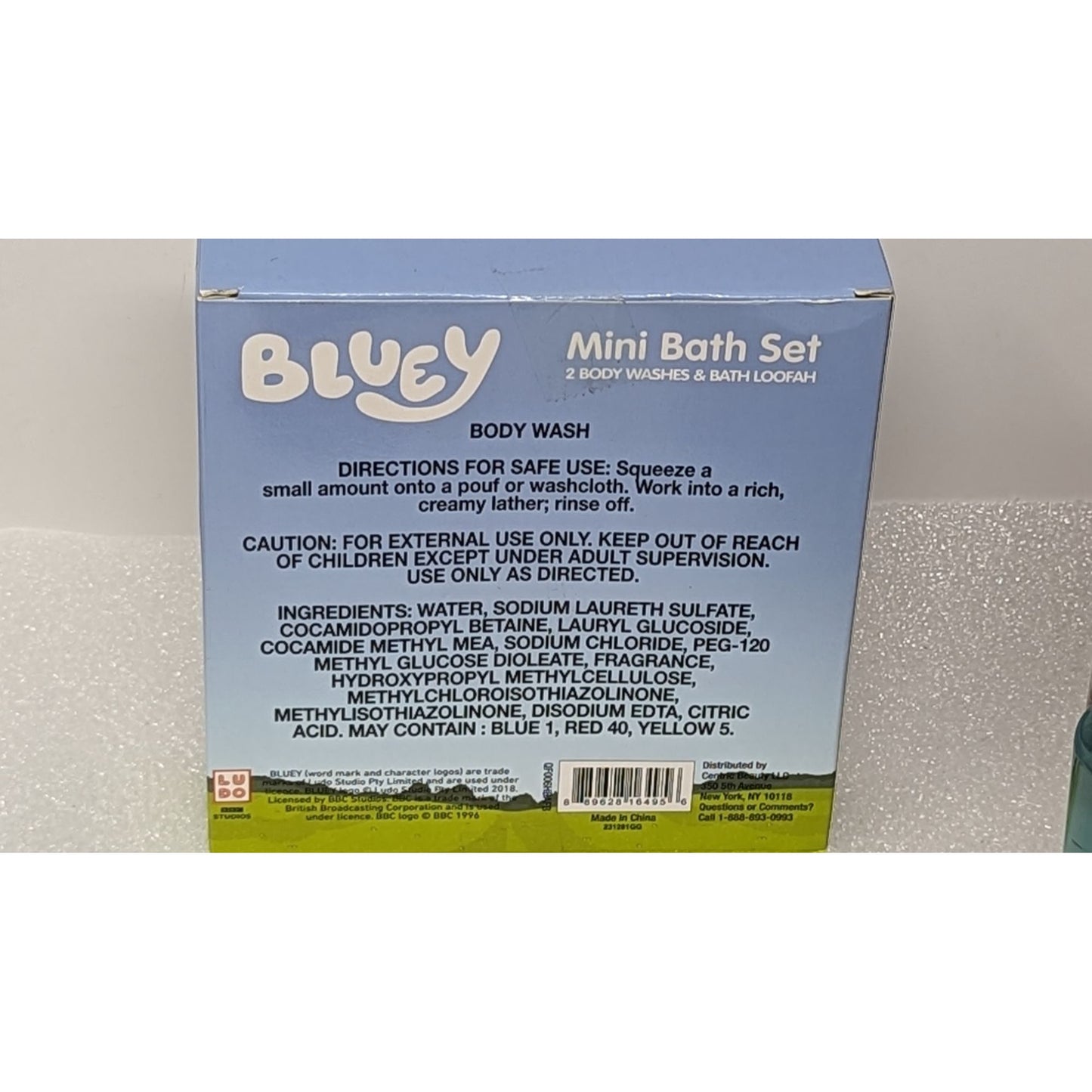Bluey Mini Bath Set 2 Body Washes & Bath Loofah