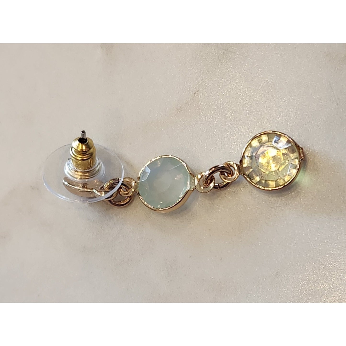 Gloria Vanderbilt Gold-Tone Dangle Earrings With Iridescent Crystal Accents