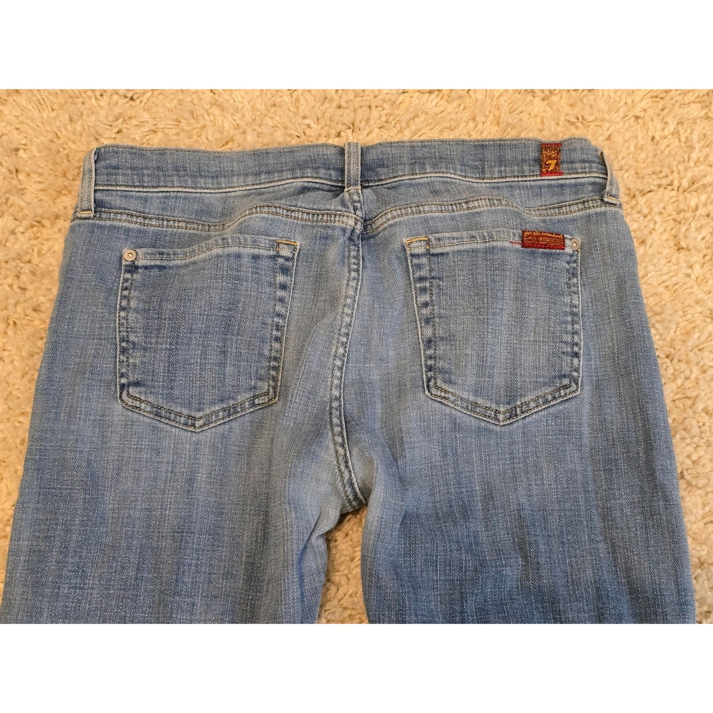 7 For All Mankind The Relaxed Skinny Jeans Women's Size 29 Blue Stretch Denim