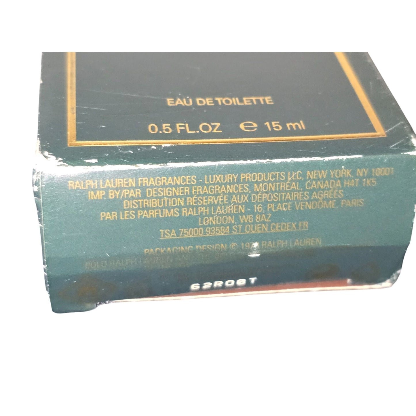 Ralph Lauren Polo Green Eau De Toilette Cologne 0.5 Fl. Oz / 15 Ml