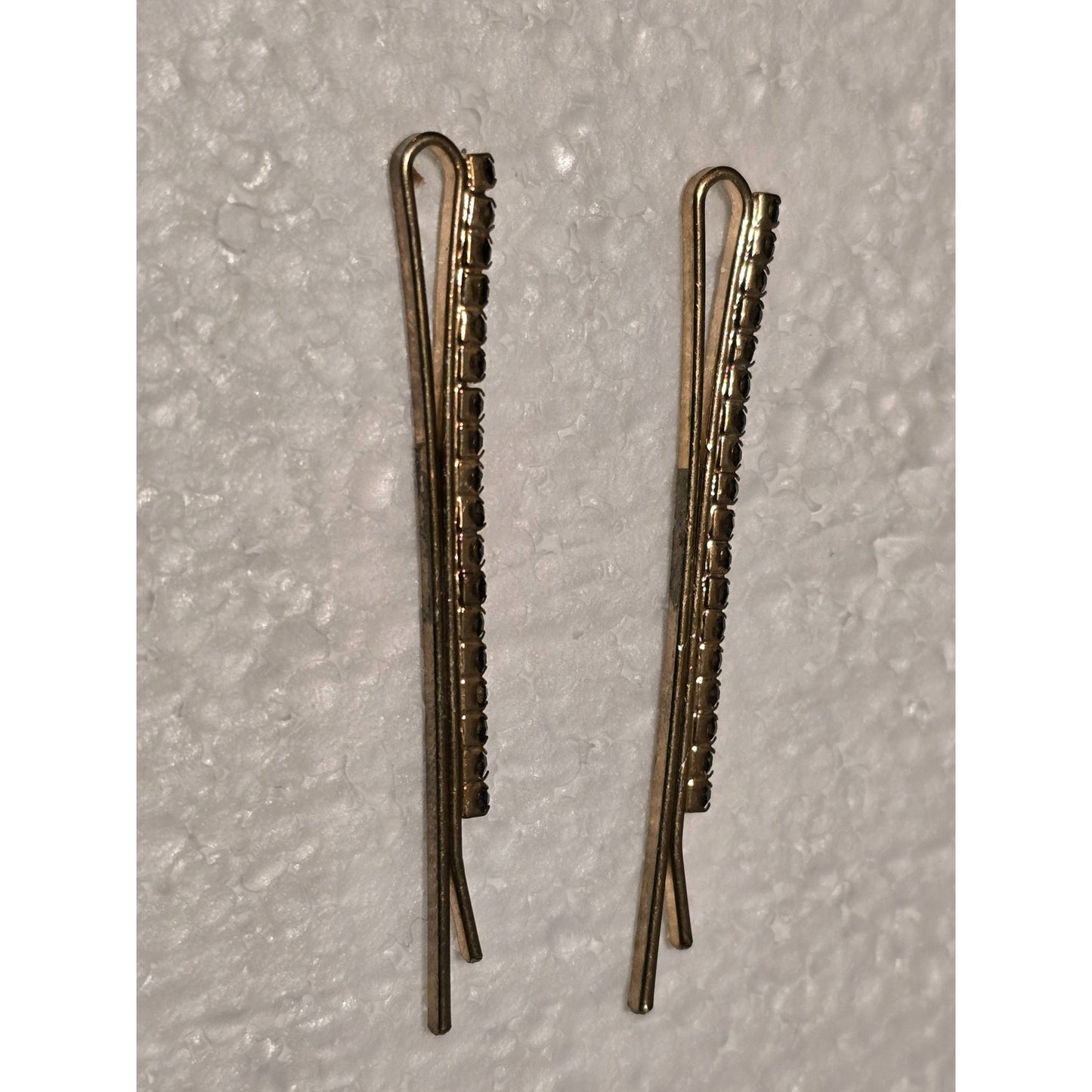 Gold-Tone Rhinestone Hair Bobby Pins Set Of 2
