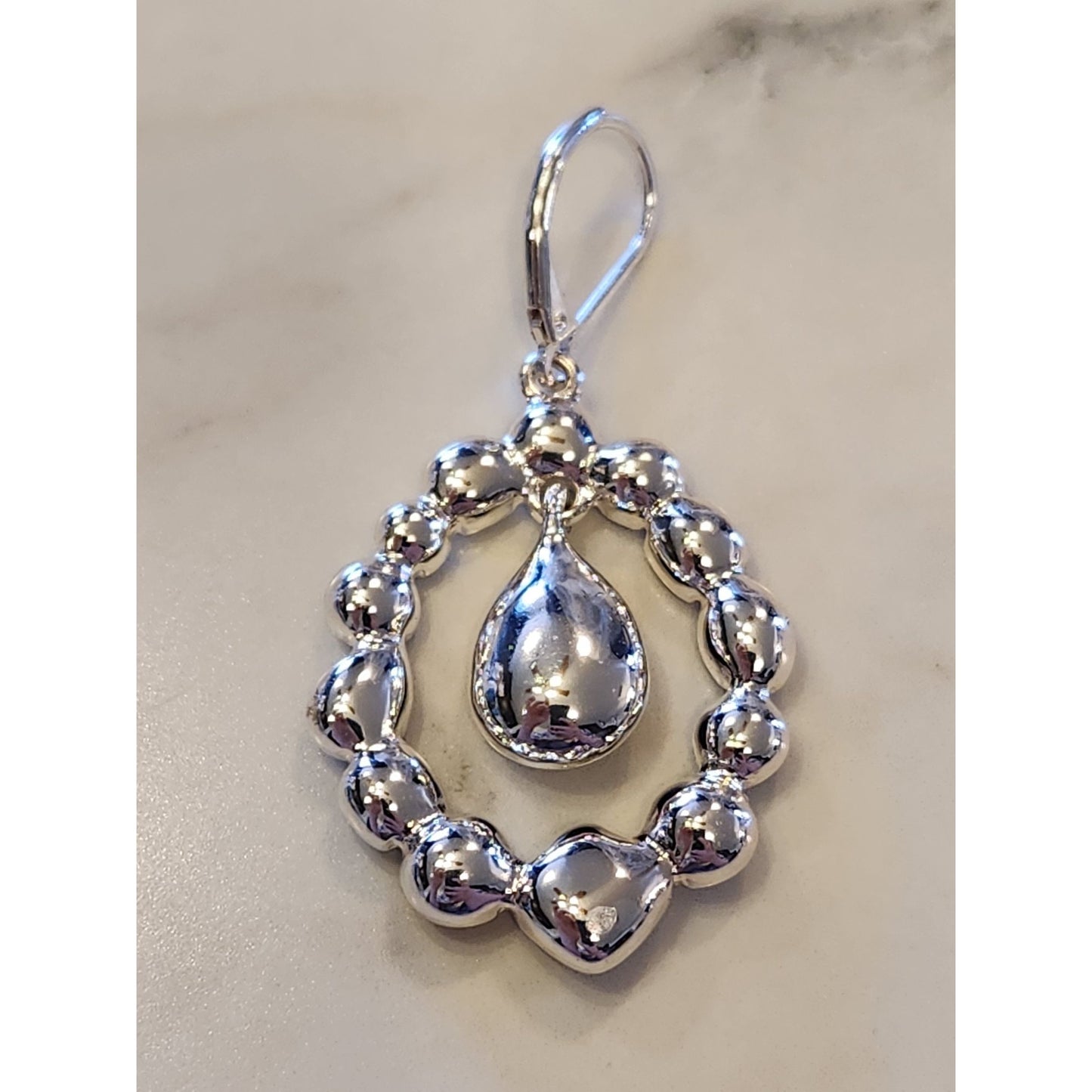 Napier Silver-Tone Drop Earrings With Black & Multi-Color Stones