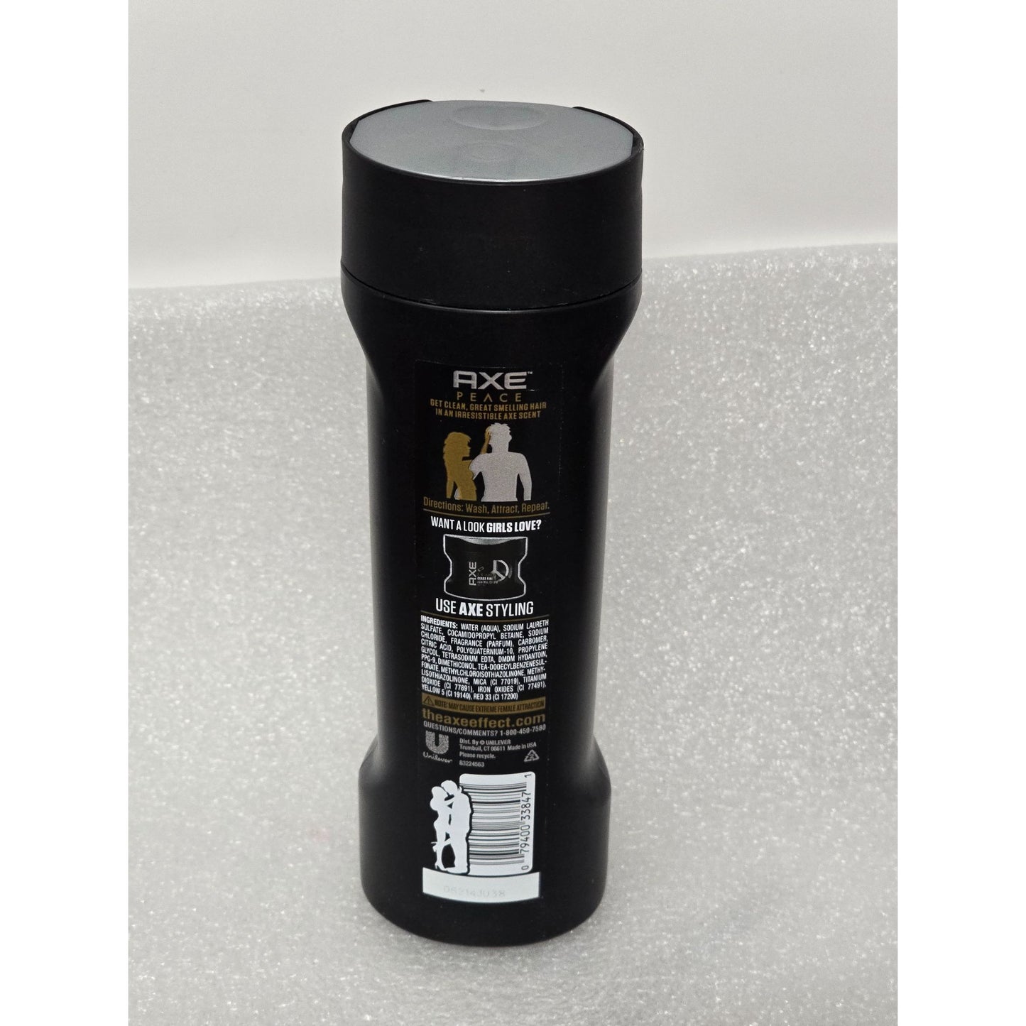 Axe Peace Mens Shampoo 12 Fl Oz Black Bottle With Lid Retired