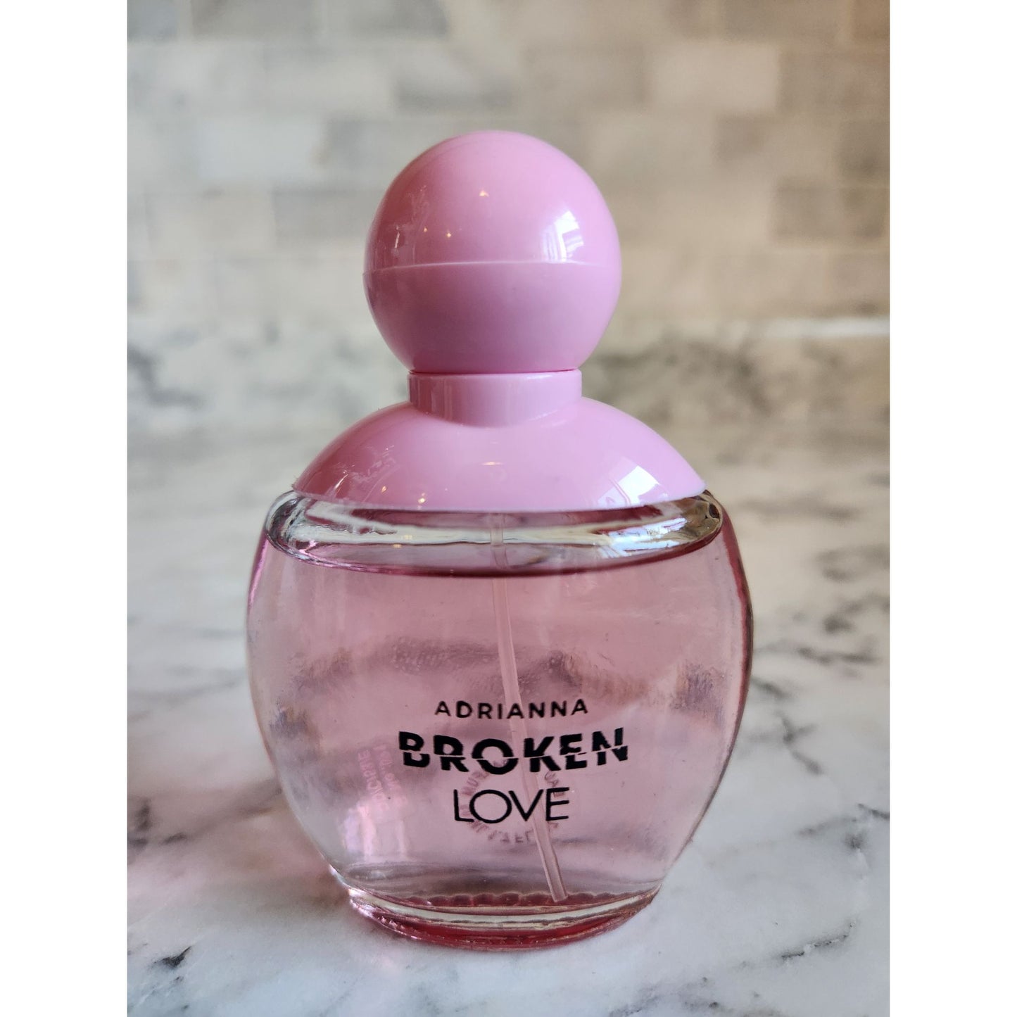 Adrianna Broken Love Eau De Parfum Perfume 1.7 Oz Feminine Scent Pink Glass