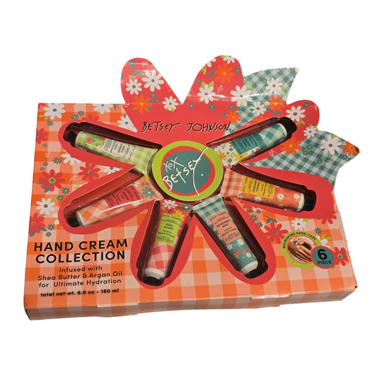 Betsey Johnson Hand Cream Collection 6pc Set Infused Shea Butter & Argan Oil