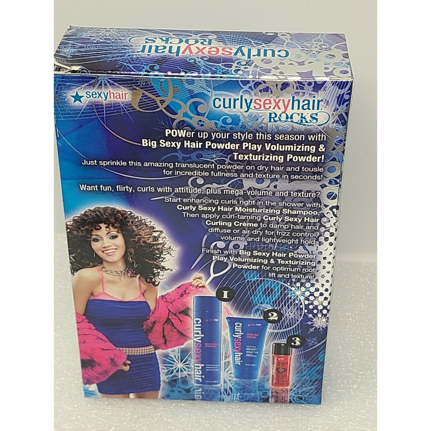 Sexy Hair Ultimate Curly Hair Gift Set Moisturizing Shampoo Curling Creme Powder