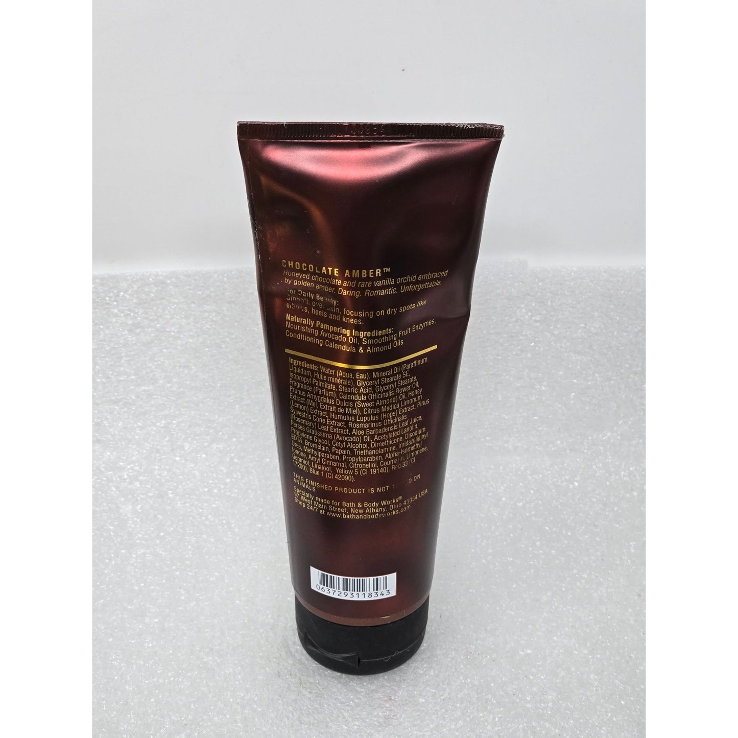 Bath & Body Works Pleasures Chocolate Amber Body Cream 8 Oz Hydrating & Aromatic