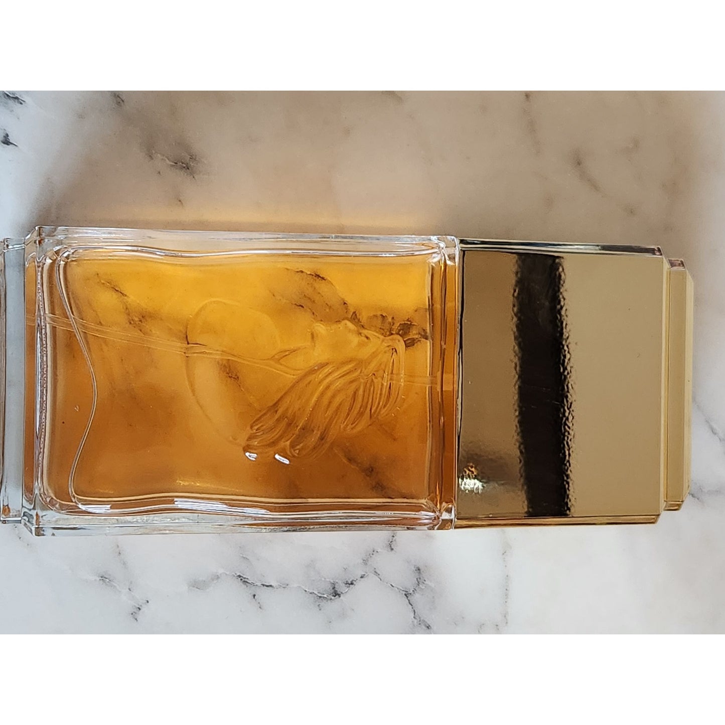 White Shoulders Eau De Cologne Spray 4.5 oz Engraved Glass Bottle Vintage