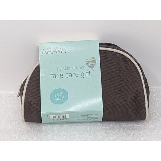 Ahava Face Care Gift Set Travel Size Mud Mask Cleanser Moisturizer Canvas Bag