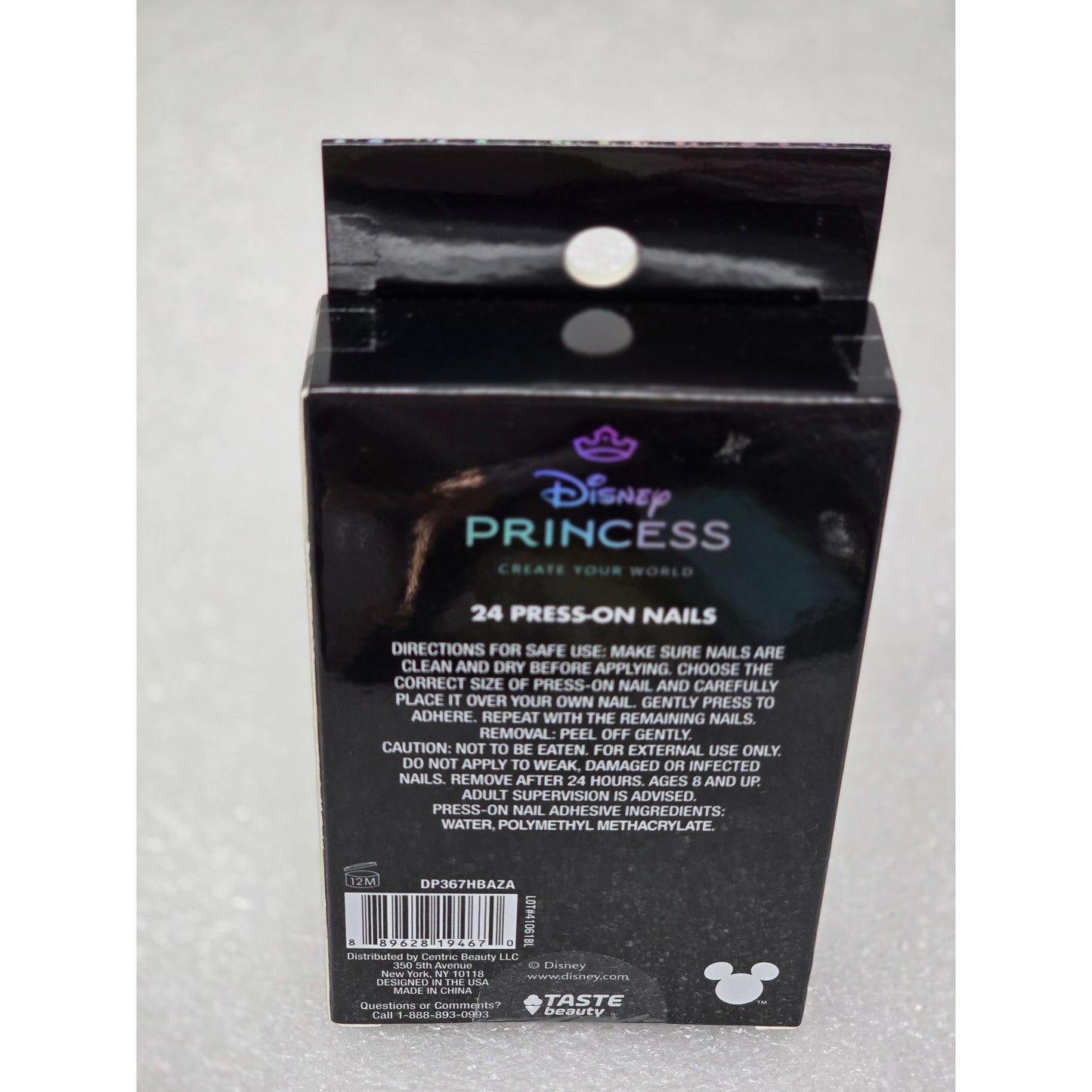 Disney Princess Press-On Nail Set 24 Self-Adhesive Nails With Colorful Designs