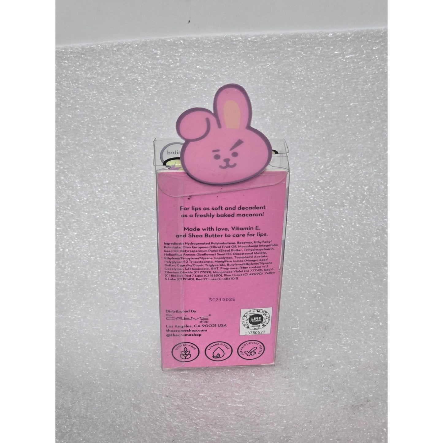 The Creme Shop BT21 Limited Edition Cooky Macaron Lip Balm Rose Shea Butter