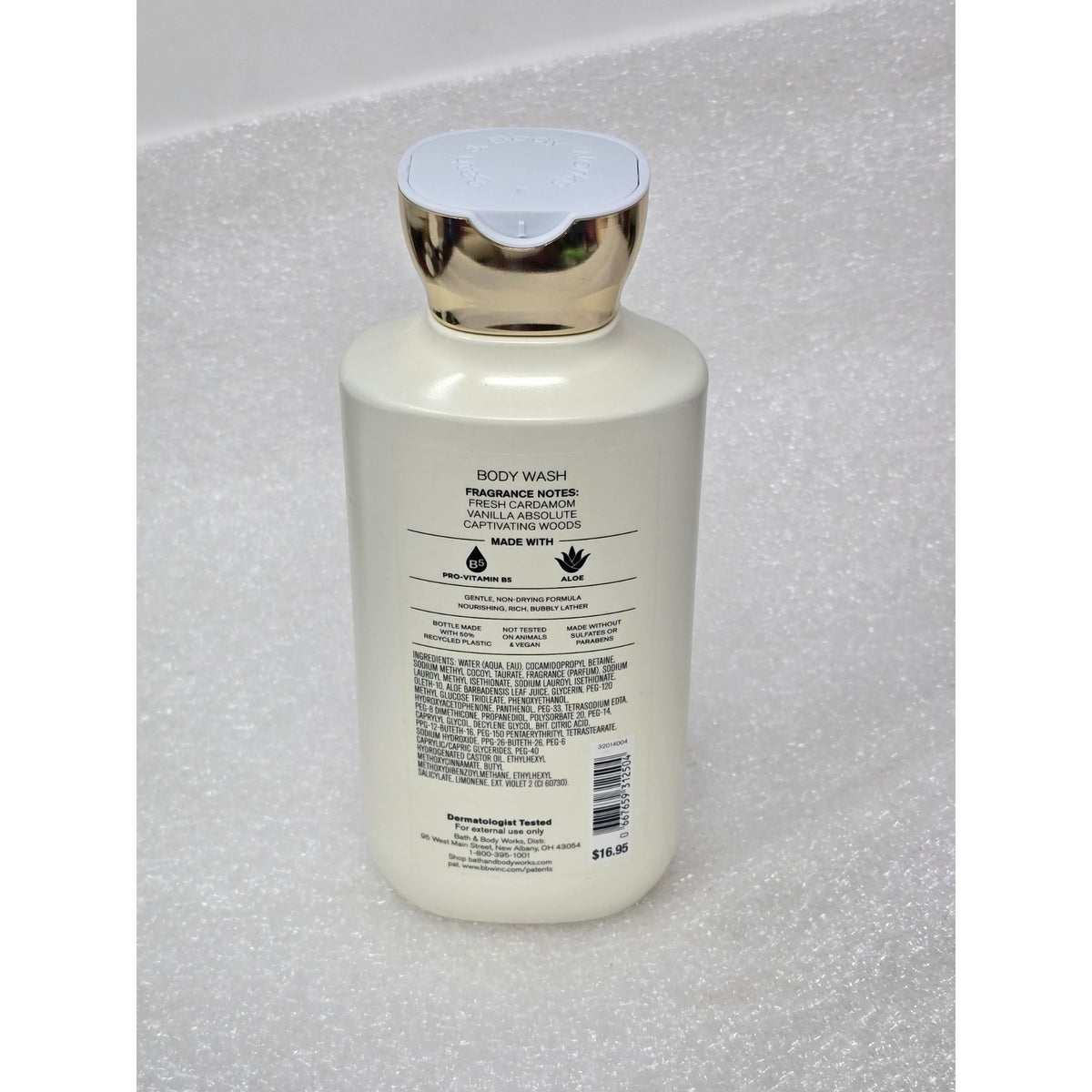 Bath & Body Works Vanilla Romance Body Wash 10 Fl Oz With Pro-Vitamin B5 & Aloe