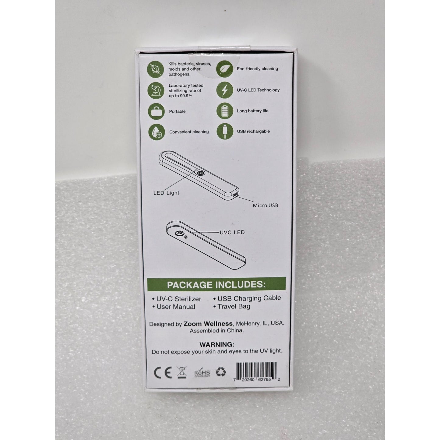 Zoom Wellness Portable UV-C Sterilizer