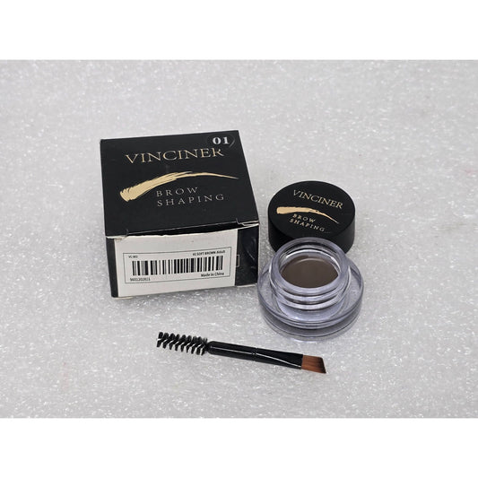 Vinciner Brow Shaping Kit 01 Soft Brown Includes Brush & Eyebrow Pomade