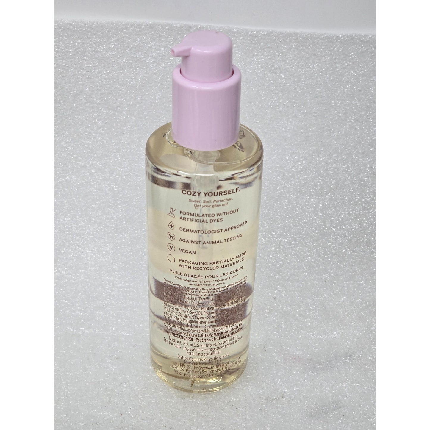 Victoria's Secret Pink Glazed Skin Body Oil Vanilla 236Ml Dermatologist Approved