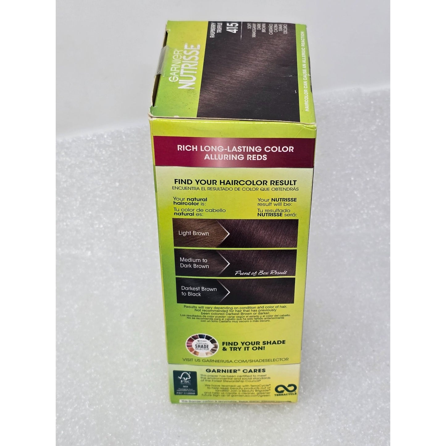 Garnier Nutrisse Nourishing Color Creme Hair Dye 415 Raspberry Truffle