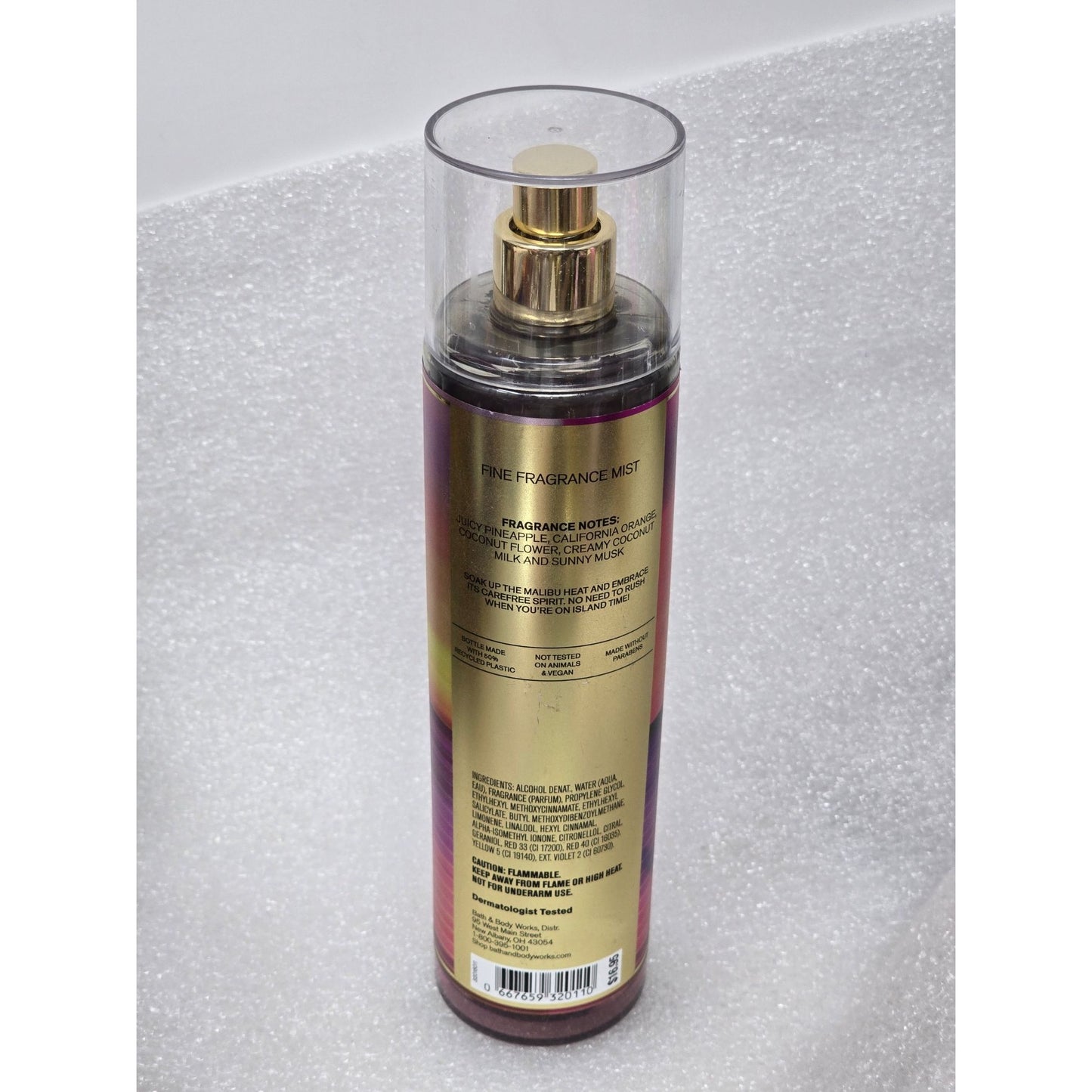 Bath & Body Works Malibu Heat Fine Fragrance Mist 8 Fl Oz Tropical Scent