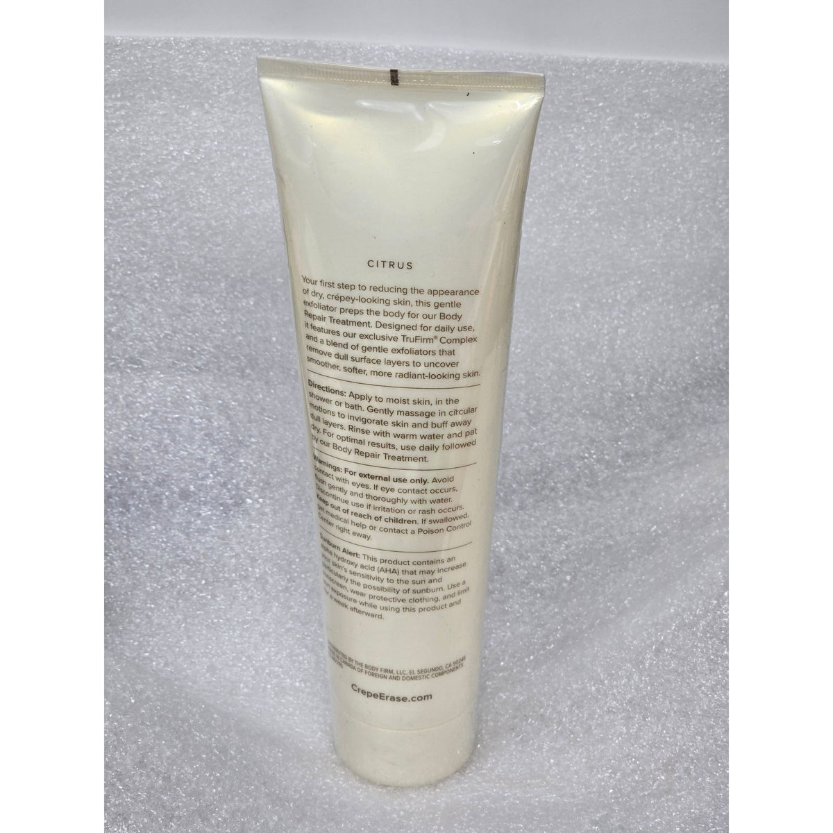 Body Firm Crêpe Erase Body Refining Exfoliant Citrus 285mL 10 Fl Oz