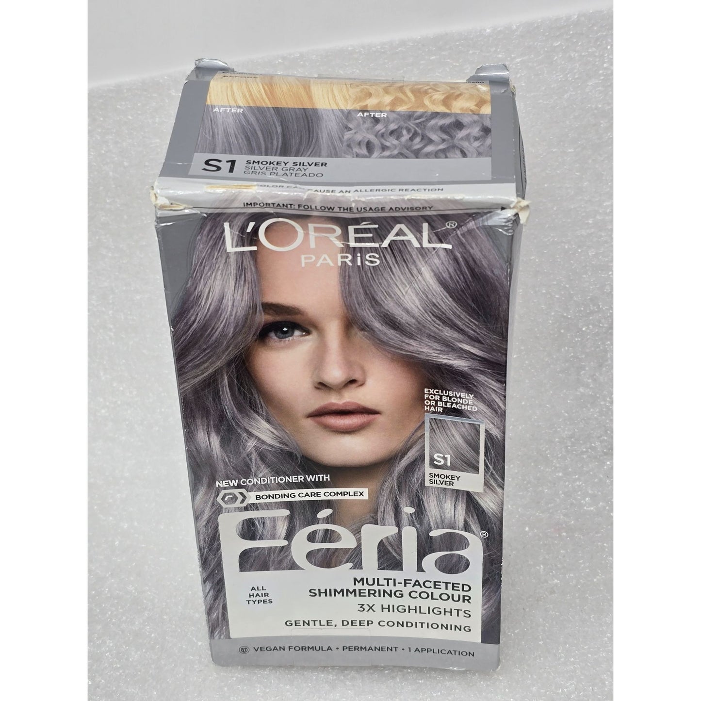 L'Oreal Paris Feria S1 Smokey Silver Multi Faceted Shimmering Hair Color Dye