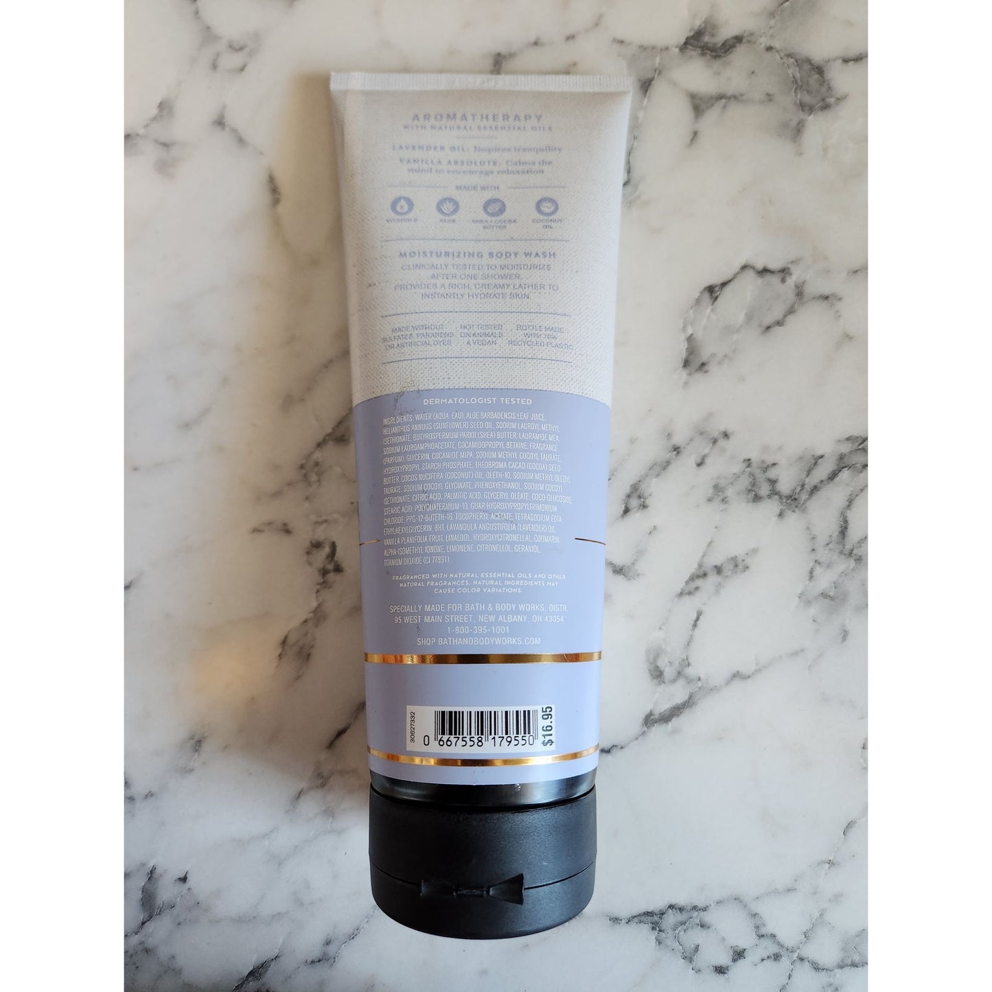 Bath & Body Works Lavender Vanilla Aromatherapy Moisturizing Body Wash 10 Fl Oz