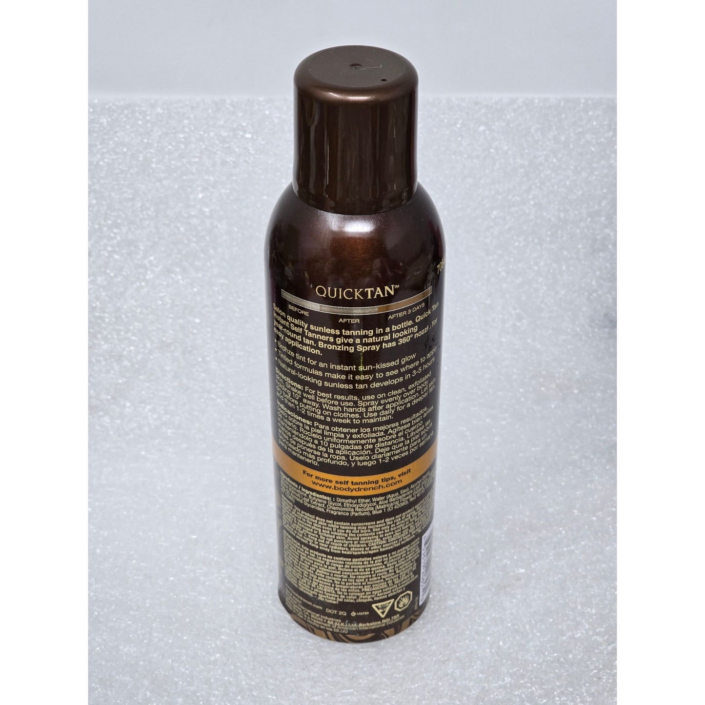 Quick Tan Instant Self Tanner Bronzing Spray Medium Dark 6 Oz By Body Drench