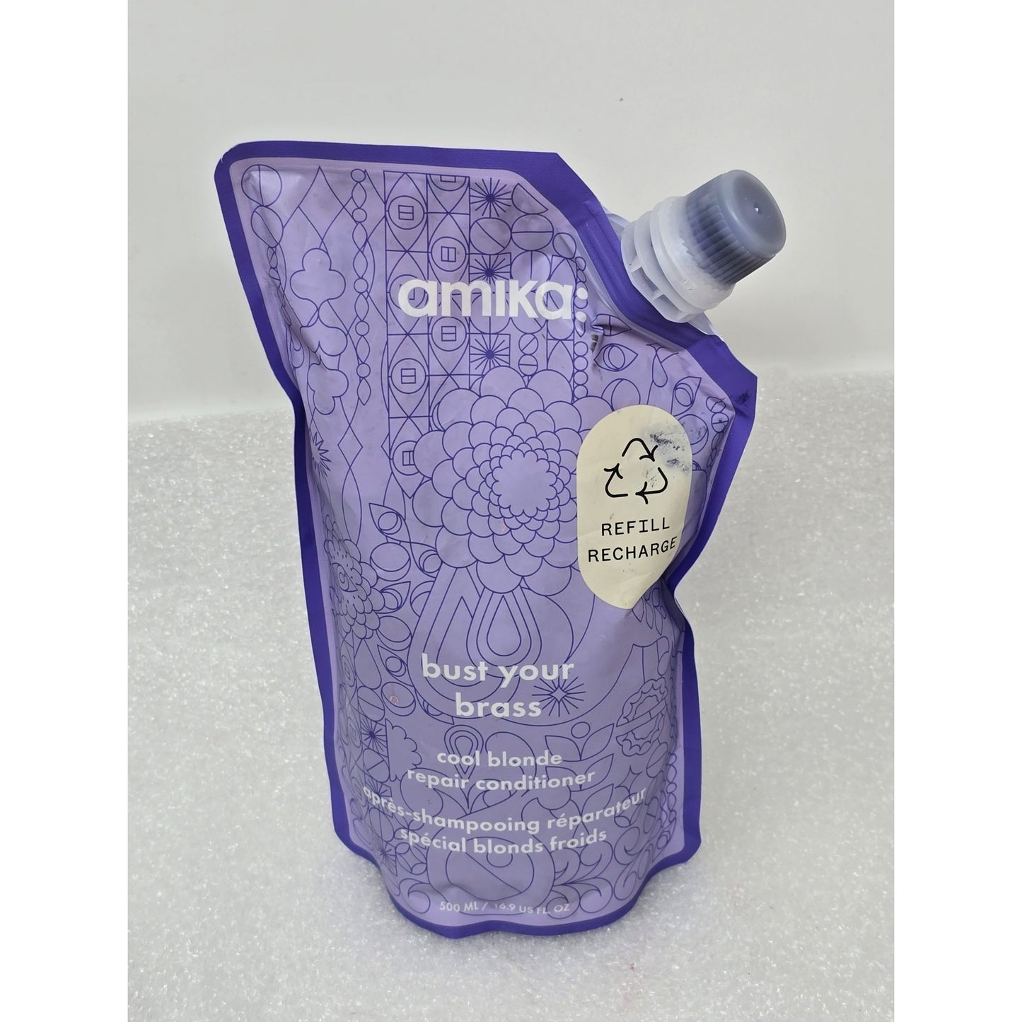 Amika Bust Your Brass Cool Blonde Repair Conditioner Refill 16.9 oz
