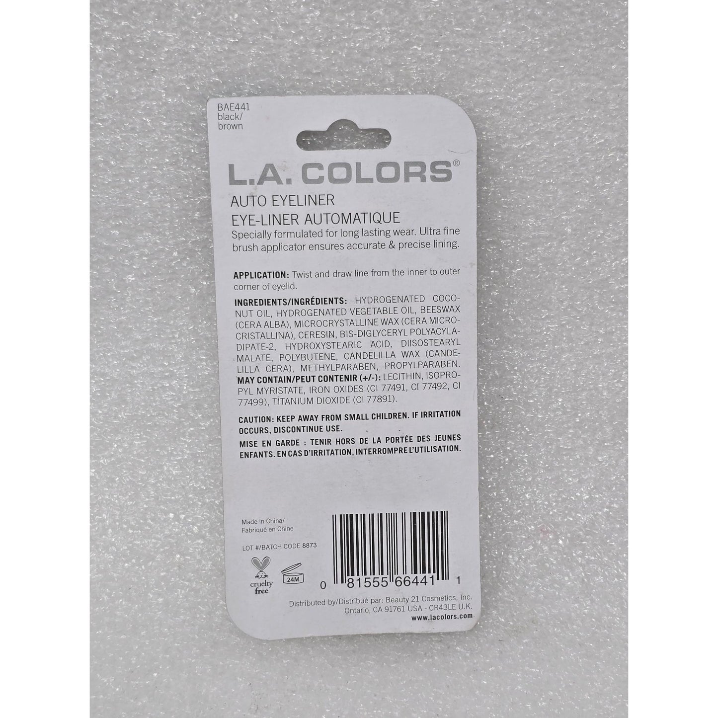 L.A. Colors Auto Eyeliner BAE441 Black Brown New