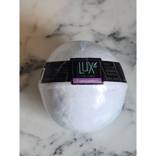 Lux Naturals Herbal Lavender Bath Bomb 8 oz