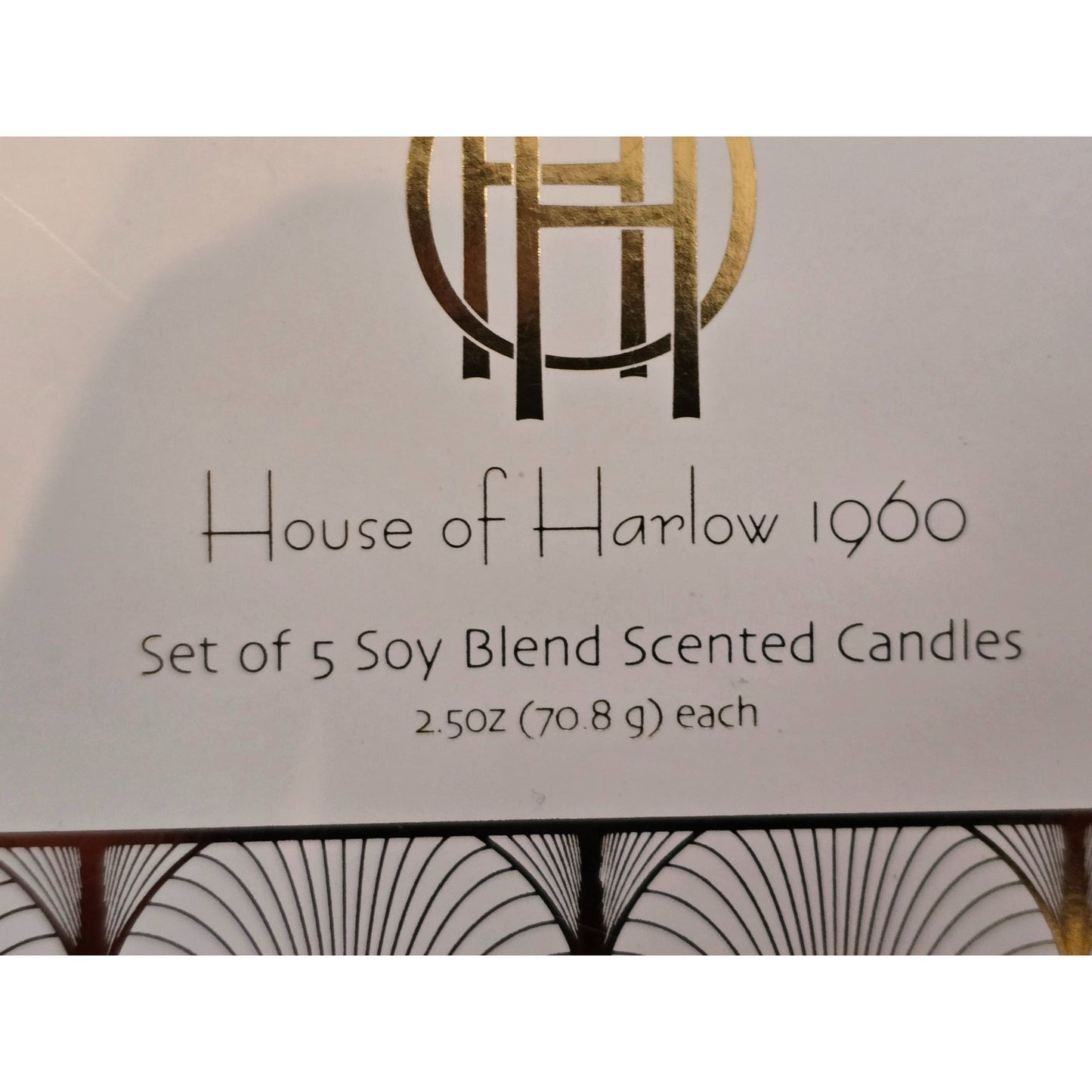 House of Harlow 1960 Soy Blend Candle Set 5 pc Rose Quartz Citrine Bronzite