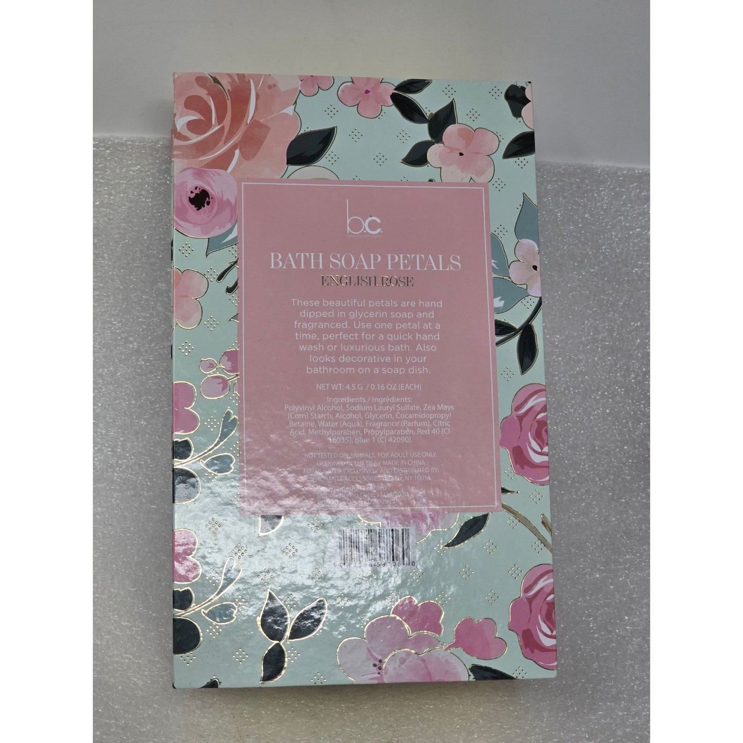 Beauty Concepts Bath Soap Petals English Rose 15 Count Gift Box Valentines Day
