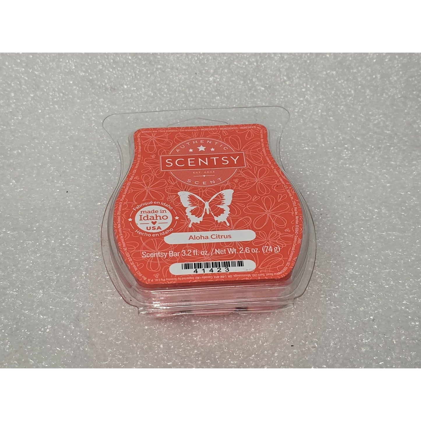Scentsy Aloha Citrus Wax Bar 2.6 Oz Made In USA