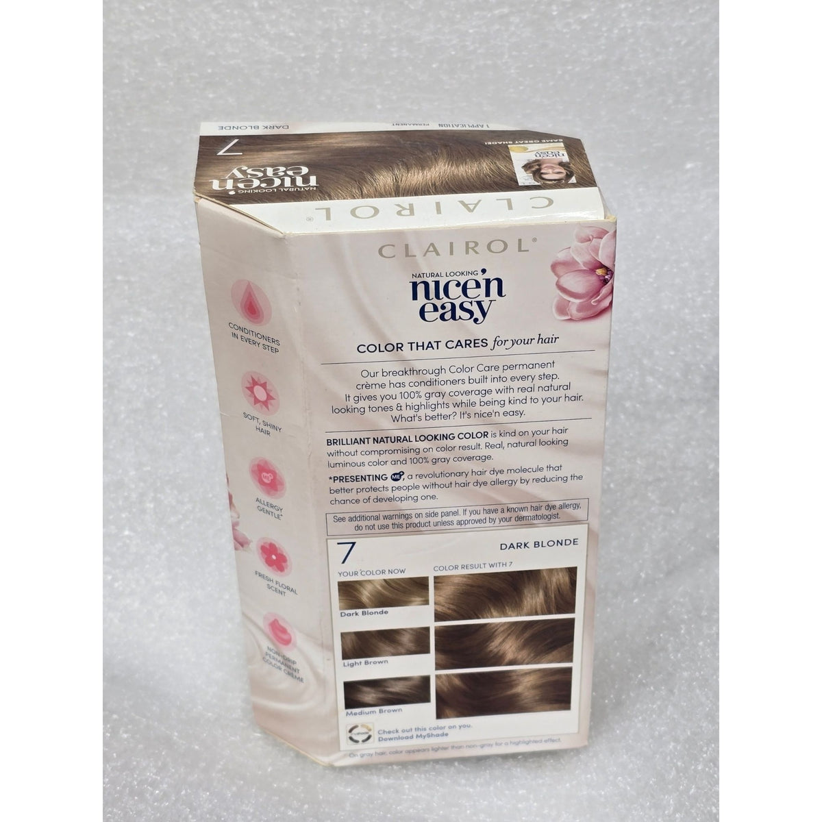 Clairol Nice N Easy Permanent Hair Color Dark Blonde 7 100% Gray Coverage