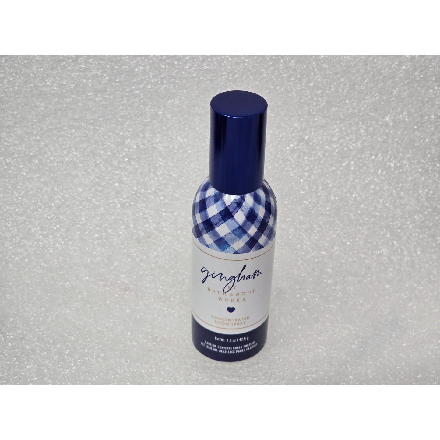 Bath & Body Works Gingham Concentrated Room Spray Blue & White Checker Design