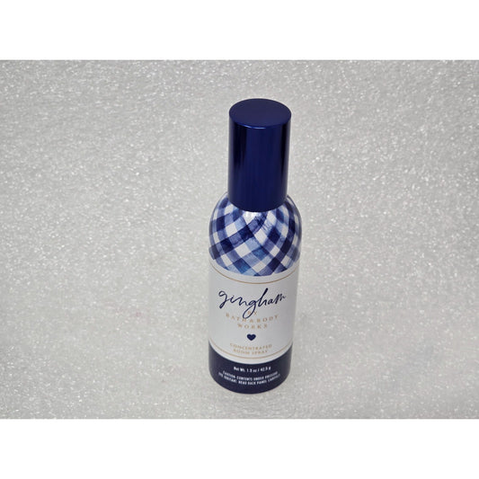 Bath & Body Works Gingham Concentrated Room Spray Blue & White Checker Design
