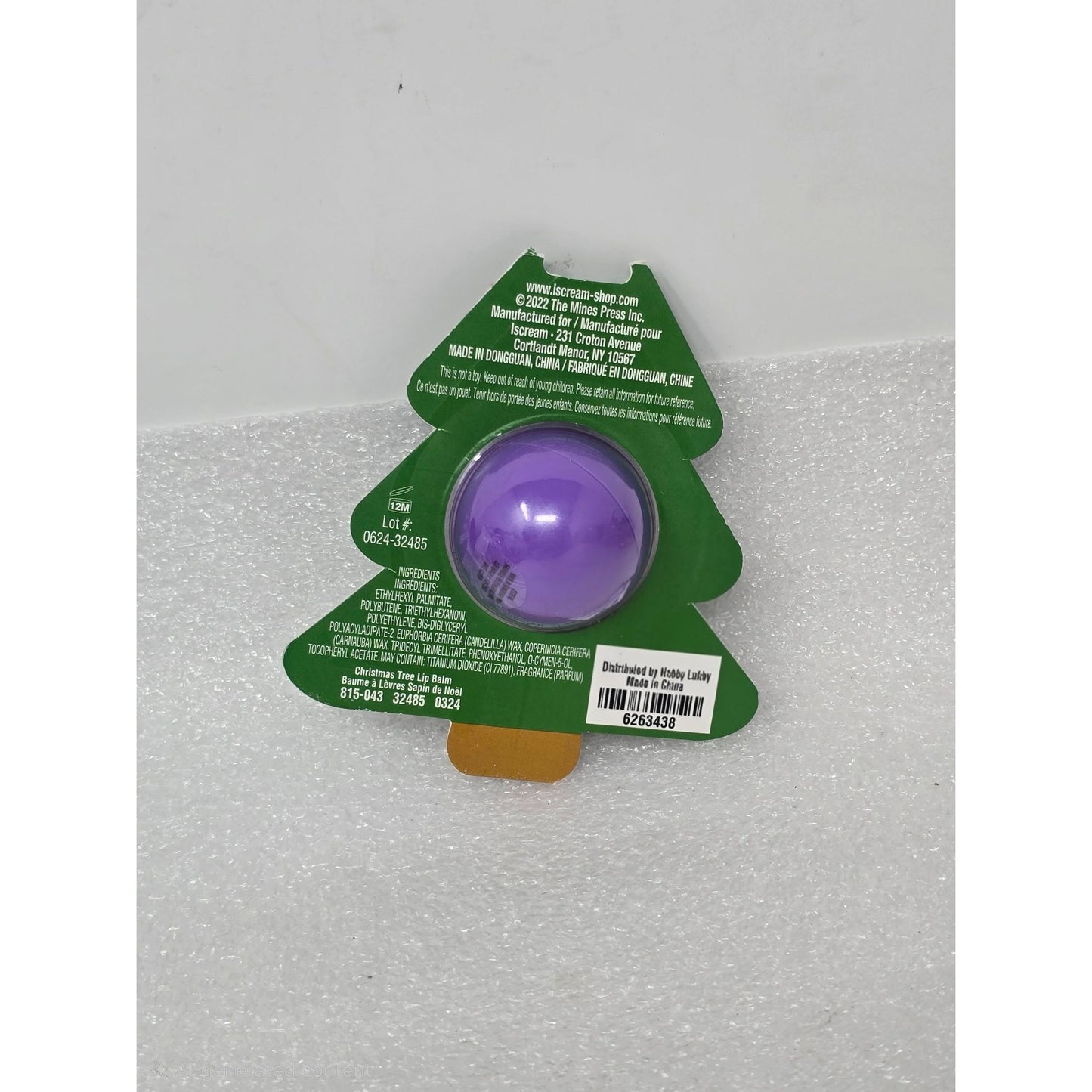 Iscream Vanilla Scented Lip Balm .18 Oz Festive Gift