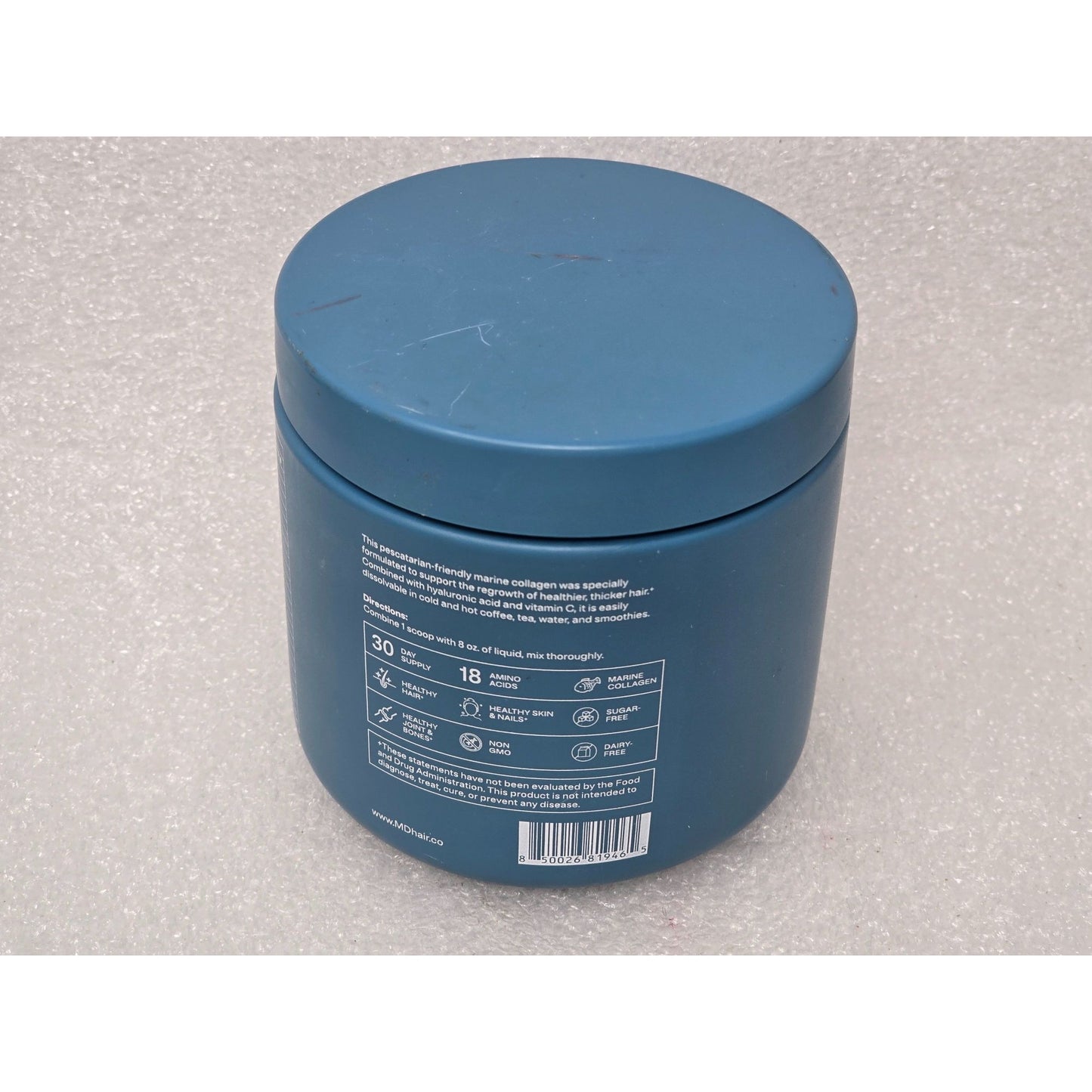 MDhair Marine Collagen Powder Deep Sea Alaskan Pollock For Hair Skin & Nails