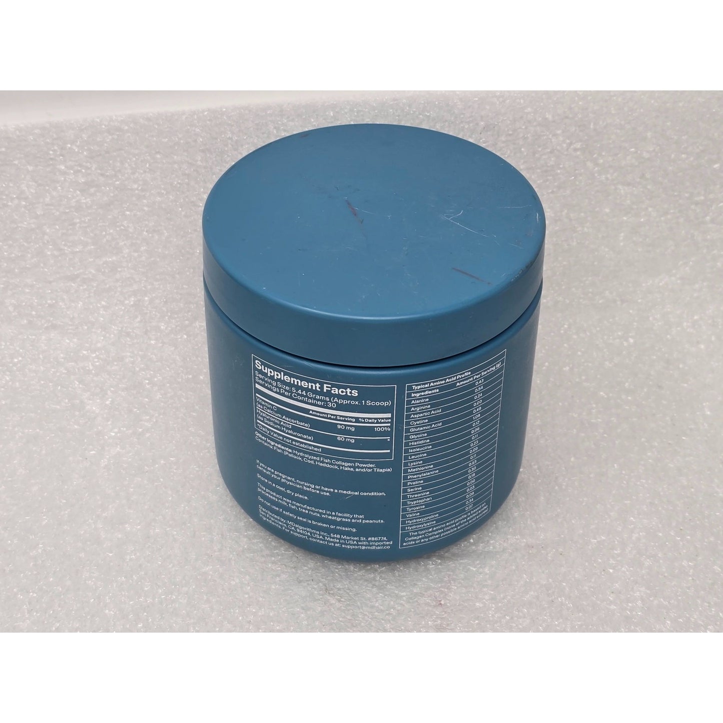 MDhair Marine Collagen Powder Deep Sea Alaskan Pollock For Hair Skin & Nails