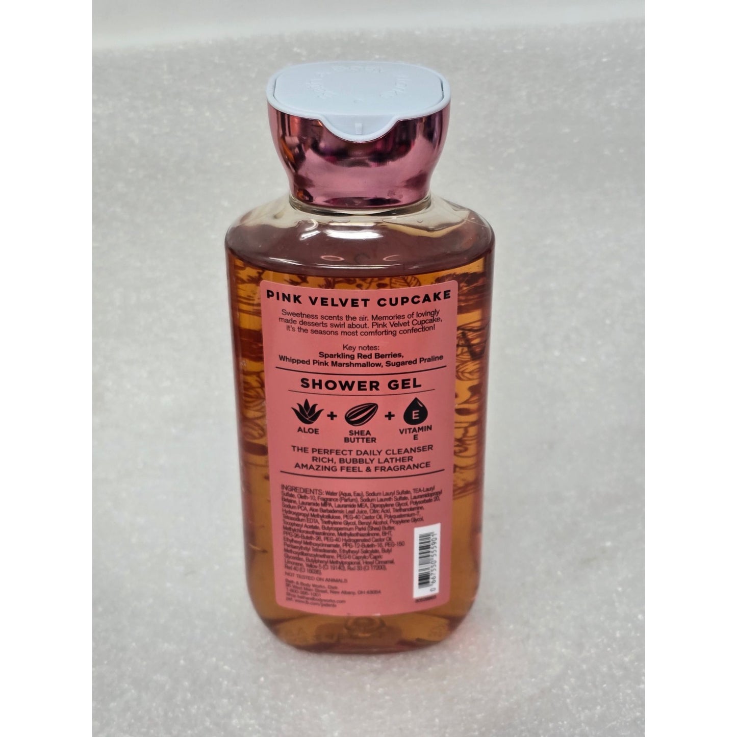 Bath & Body Works Pink Velvet Cupcake Shower Gel 10 Fl Oz With Shea & Vitamin E