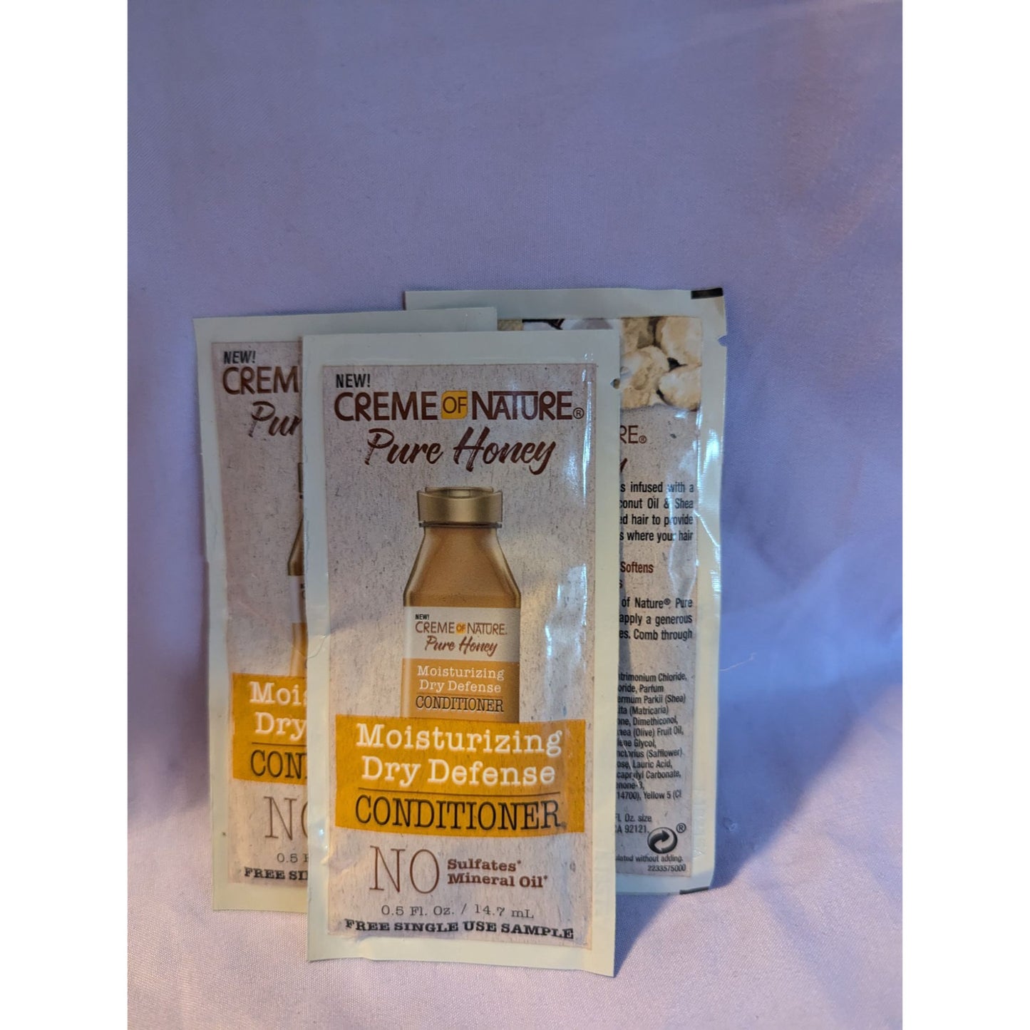 Creme Of Nature Pure Honey Moisturizing Dry Defense Conditioner Packets set of 3