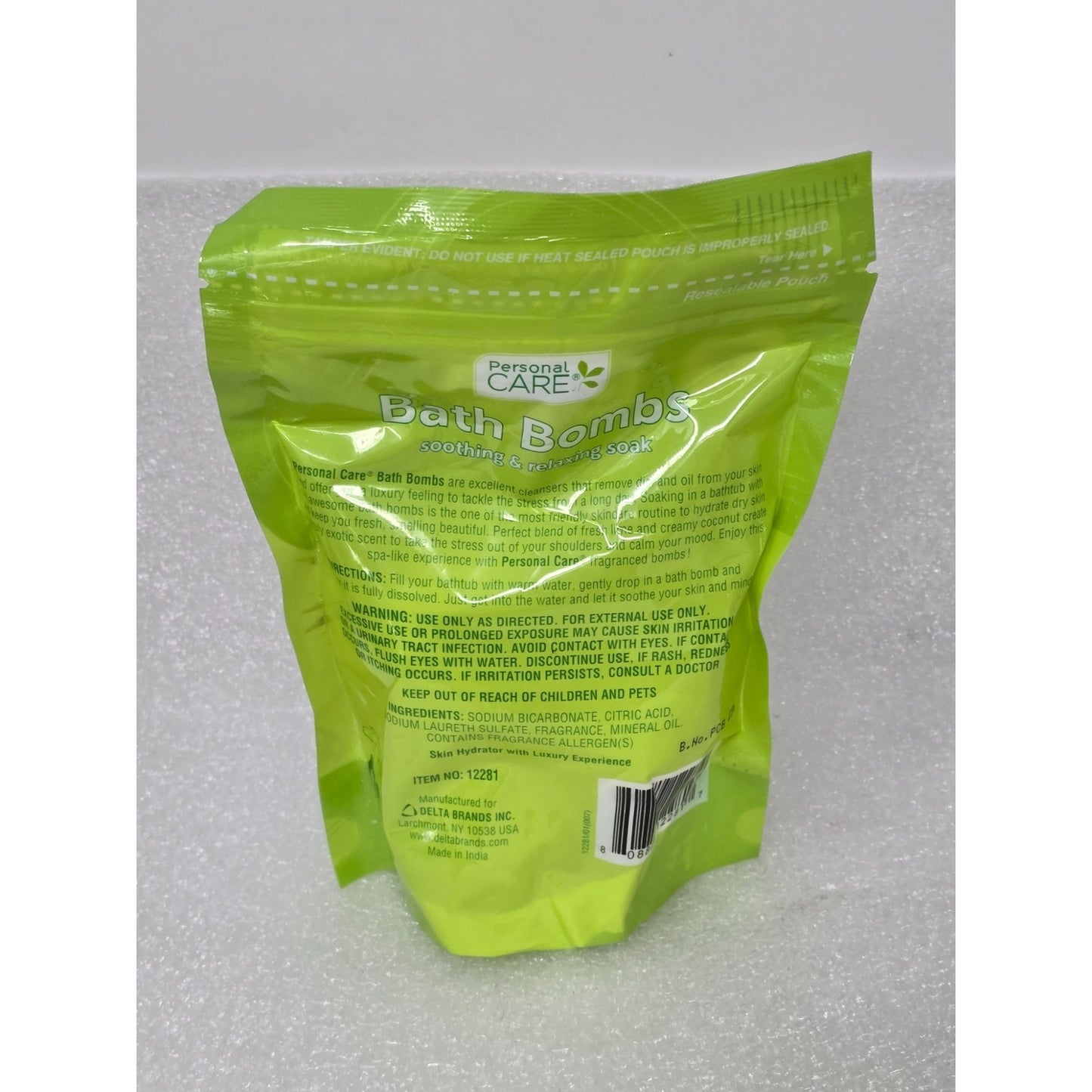 Personal Care Bath Bombs Coconut Lime 3-Pack - Soothing & Relaxing Soak